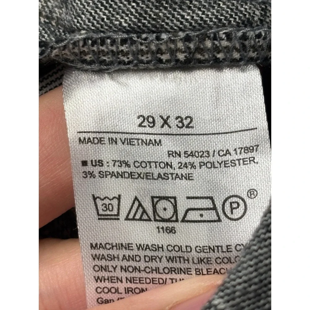 Banana Republic Mens 29x29 Grey Plaid Slim Tapered Fit Trousers Dress Pants